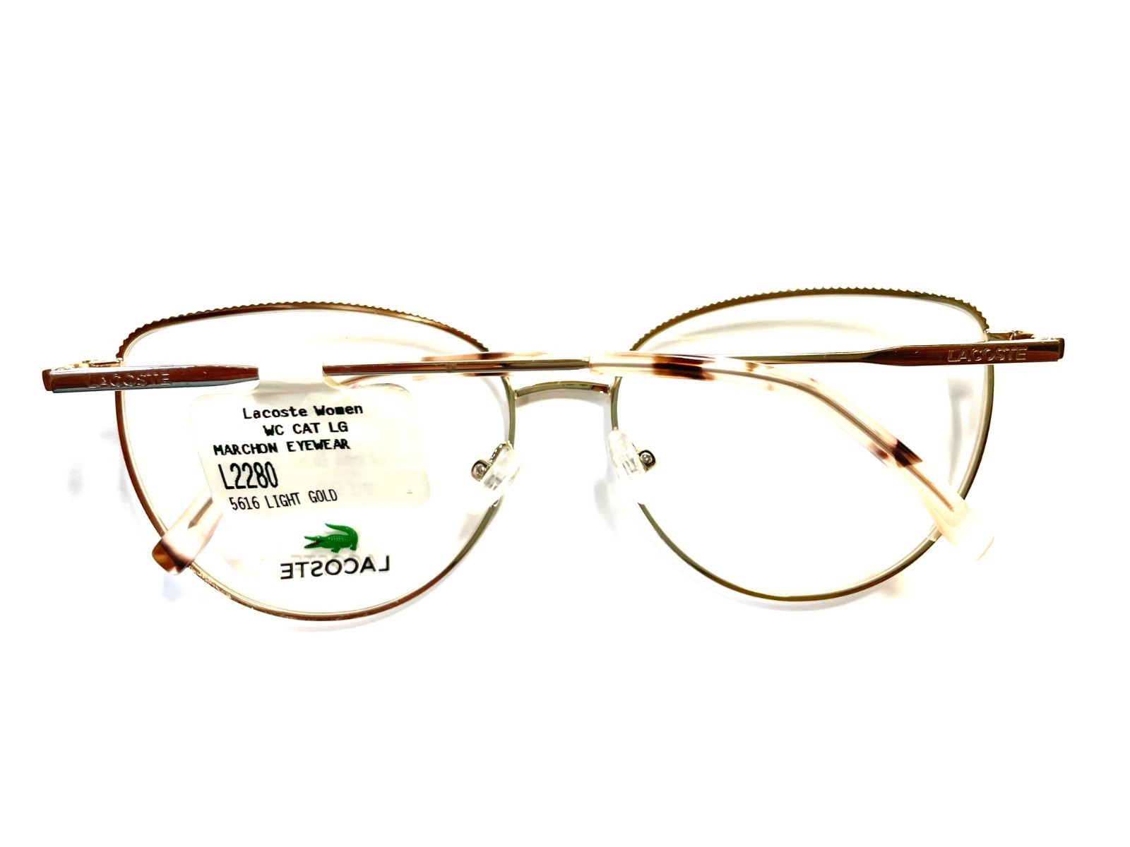 Lacoste Eyeglasses L2280 712 Gold/Tort 56-16-140 with Factory Demo Lenses Item image 3