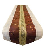 Creme tablerunner elephant motif banquet livingroom kitchen wedding Parties - $29.99