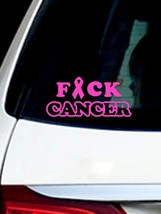 6&quot; FxCK CANCER Cancer Awareness Vinyl Decal Car Sticker Truck Window Waterproof  - £35.10 GBP