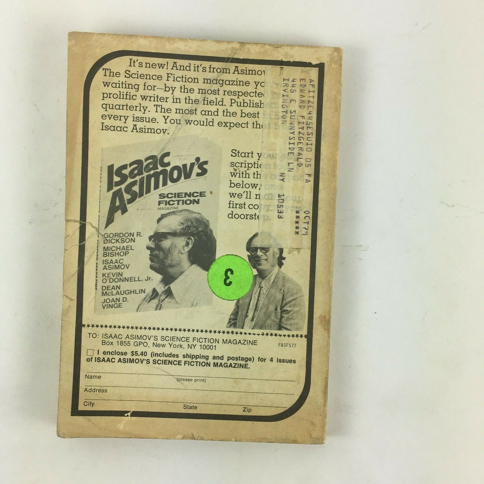 May Fantasy & Science Fiction Magazine The Big Fans by Keith Robert Malzberg Item image 4