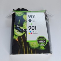 HP 901 Black + 901 Tie-Color Printer Ink-New-SHIP S N 24 HOURS Free Ship... - $18.80