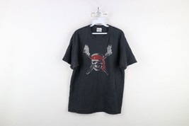 Vtg Disney Mens L Faded The Pirates of the Caribbean Skull Jack Sparrow T-Shirt - $98.95