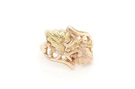 14k Two Tone Gold Vintage Women&#39;s Leaf Ring - $225.00