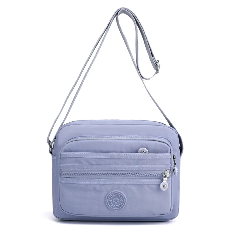 High Quality Nylon Woman&#39;s Shoulder Bag Multilayer Solid Zipper Crossbod... - $30.53