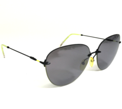 Christopher Kane Sunglasses CK0002S 001 Black Yellow Round Frames w/ Gra... - $121.74