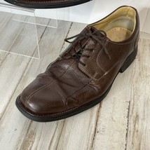 Belvedere Studio Bay Bridge Men Size 11.5 D Brown Pebbled Leather Oxford Shoes - £11.92 GBP