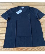 Lacoste NWT $49.50 Men’s V Neck T Shirt Size XL Black T10 - £26.79 GBP