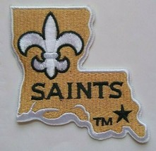 New Orleans Saints Louisiana Embroidered PATCH~3 1/8&quot; x 3&quot;~Iron Sew On~NFL - £3.82 GBP