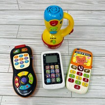 Vtech Toys Lot Phone Remote Flashlight Leap Frog Phone Learning Toys Wor... - $16.82