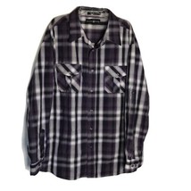 Beverly Hills Polo Club Button Up Collared Shirt ~ Sz XXL ~ Purple Plaid - $20.69