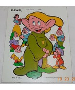 Vintage Playskool 190-01 Dopey Wooden Frame Puzzle RARE 9 pieces - £26.36 GBP