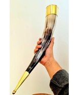 Huge OX Drinking Horn Made from Natural Horn Best Gift For Viking age Fans - £36.77 GBP