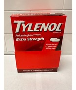 TYLENOL EXTRA STRENGTH PAIN RELIEVER 50 PACKETS 2 CAPLETS EACH 12/2024 - £14.27 GBP