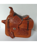 Vintage Hand Tooled Leather Western Southwest Horse Saddle Purse - £62.36 GBP