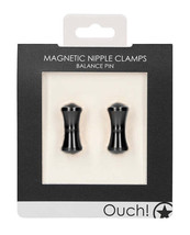 Shots Ouch Balance Pin Magnetic Nipple Clamps - Black - $26.72