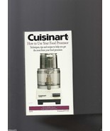 Cuisinart - How To Use Your Food Processor (VHS, 1998) DLC-10 - £3.95 GBP