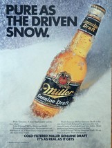 Miller Gennine Draft Beer, print ad. full page color illustration (pure as the d - £14.30 GBP