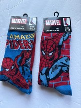 NEW Marvel Spider-Man Unisex Crew Socks Size 9-13 - 2 Pairs - $252.65 MXN