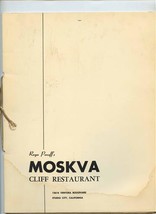 Raya Penoff&#39;s MOSKVA Cliff Restaurant Menu Ventura Blvd Studio City CA 1950&#39;s - £91.38 GBP