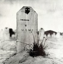 Unknown US Marine Grave On Saipan 1945 WW2 Photo Print Military DWHH10 - £39.30 GBP