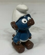 Schleich Schtroumpfs Wooden Clockwork Smurf Vintage 1983 PEYO Made in Ge... - $8.25 CAD