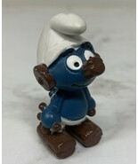 Schleich Schtroumpfs Wooden Clockwork Smurf Vintage 1983 PEYO Made in Ge... - $8.25 CAD