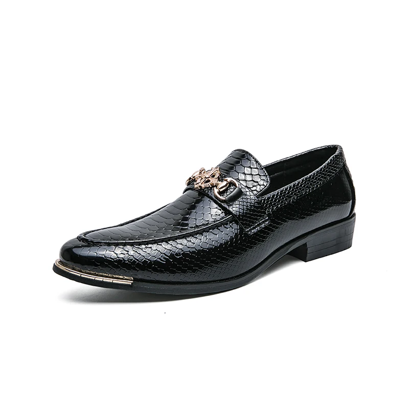 Fashion Pointed toe Mens Dress Shoes  Leather Wedding Shoes Slip on Casual Busin - £68.92 GBP