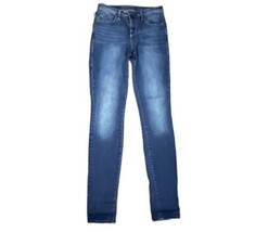 Rock &amp; Republic Berlin Skinny Jeans Size 4 Long Slim Mid Rise Blue Denim - £11.76 GBP