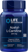 MAKE OFFER! 3 Pack Life Extension Acetyl-L-Carnitine 500 mg 100 vegcaps image 1