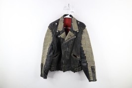 Vtg 70s 80s Streetwear Mens M Thrashed Punk Rock Studded Leather Battle Jacket - £276.88 GBP