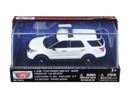 2015 Ford Police Interceptor Utility Plain White 1/43 Diecast Car Motormax - £18.93 GBP