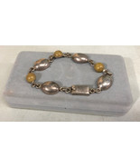 Ladies Womens Stirling Silver Beaded Fashion Bracelet - $26.54