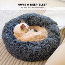 Luxury Plush Donut Pet Bed: Cozy Haven For Small Dogs And Cats - £26.76 GBP+
