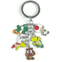 Super Mario Yoshi, Koopa, Toad, Goomba Metal Charm Keychan Key Ring - £8.59 GBP