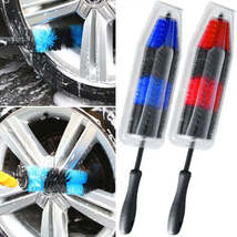 Car Long Soft Bristle Wheel Rim Detailing Brush Tire Wash Exhaust Tips Motorcycl - £12.30 GBP+