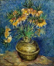 11945.Poster decor.Home Wall.Room art.Van Gogh painting.Flowers in Copper vase - £12.69 GBP+