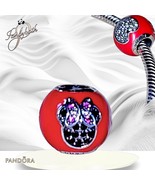 Pandora DISNEY Charm “I Love Minnie Mouse” Heart Red Enamel #792052CZR U... - $41.58