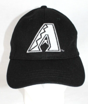 Arizona Diamondbacks Black Baseball Cap Hat Ajustable Back Lightweight Mesh - $13.96