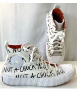 Converse All Star High Top Canvas Shoes Not a Chuck UNT1TL3D White Orang... - $40.64 CAD