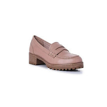Time and Tru Women&#39;s Penny Loafer Comfortable Memory Foam Foot bed Loafer, Blush - £20.57 GBP