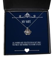 Fancy Wife Crown Pendant Necklace, All Women are Created Equal but Only The Fine - £39.12 GBP