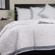 INDACORIFY Kantha Quilt Cotton Quilt Bohemian Bedding Throw Blanket Beds... - £99.91 GBP