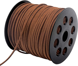 Tenn Well Leather String, 100 Yards 2.6Mm Flat Suede Cord, Faux Leather Cord for - £12.19 GBP