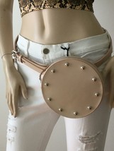NEW REBECCA MINKOFF Neutral Nude Circular Studded Leather Belt Bag MSRP ... - £39.30 GBP