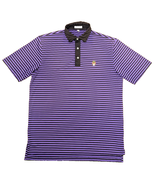Peter Millar Summer Comfort Striped Golf Polo Logo Men&#39;s M Purple Black ... - €21,19 EUR