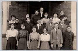 RPPC Old Class Photo Older Children Pretty Girls Handsome Guys Postcard C24 - £7.95 GBP