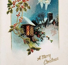 1930s Merry Christmas Greeting Card Made In Germany Antique Ephemera E83E - £16.17 GBP