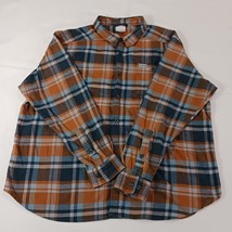 Columbia AM1523 Men's XL Cornell Woods Orange Plaid Flannel Long Sleeve Shirt image 11