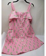 Crown &amp; Ivy Pink Parrot Dress Womens Medium Off Shoulder Beach Tropical ... - $31.18 CAD