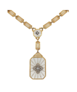 14k Yellow Gold Filigree Necklace w/ Rock Crystal Pendant and Diamonds (... - $4,699.69 CAD 14k Yellow Gold Filigree Necklace w/ Rock Crystal Pendant and Diamonds (... - $4,699.69 CAD